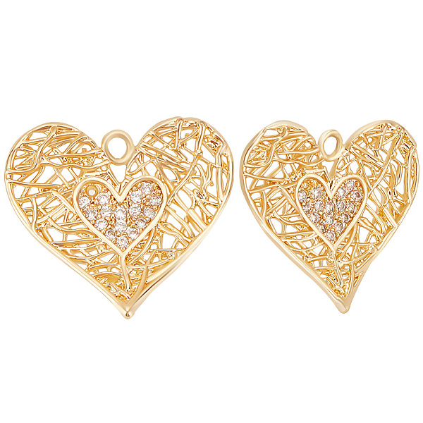 PandaHall Beebeecraft 1 Box 8Pcs Hollow Heart Charms 18K Gold Plated Heart Pendant Charms with Clear Cubic Zirconia for DIY Necklace...
PandaHall Beebeecraft 1 Box 8Pcs Hollow Heart Charms 18K Gold Plated Heart Pendant Charms with Clear Cubic Zirconia for DIY Necklace...