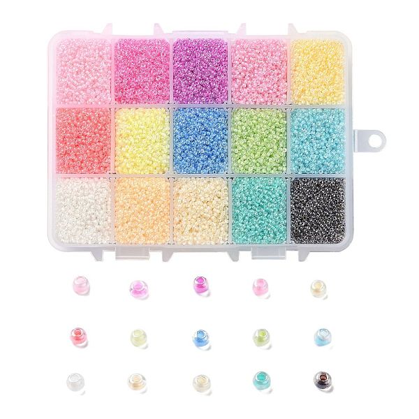 PandaHall 375G 15 Colors 12/0 Grade A Round Glass Seed Beads, Transparent Inside Colours, Luster Plated, Mixed Color, 2.3x1.5mm, Hole: 1mm..., Multicolor
PandaHall 375G 15 Colors 12/0 Grade A Round Glass Seed Beads, Transparent Inside Colours, Luster Plated, Mixed Color, 2.3x1.5mm, Hole: 1mm..., Multicolor