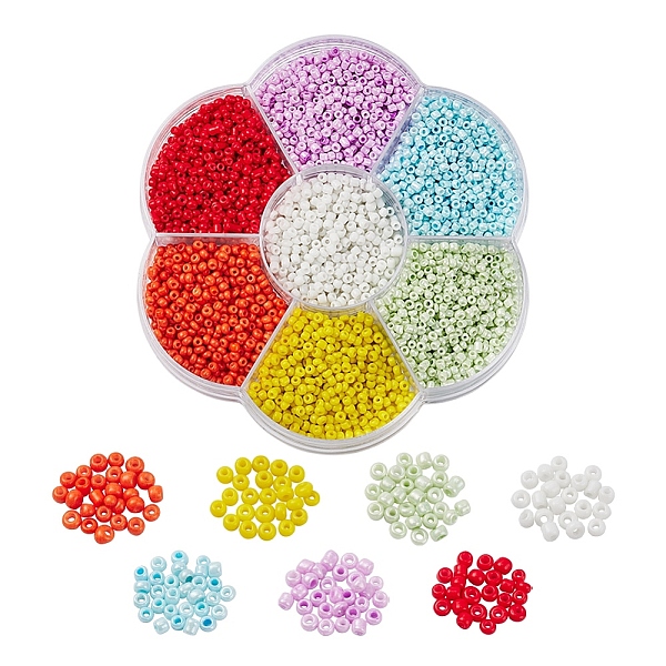 PandaHall 4200Pcs 7 Colors Round Baking Paint Glass Seed Beads, Mixed Color, 12/0, 1.5~2mm, Hole: 0.5~1mm, about 600pcs/color Glass..., Multicolor
PandaHall 4200Pcs 7 Colors Round Baking Paint Glass Seed Beads, Mixed Color, 12/0, 1.5~2mm, Hole: 0.5~1mm, about 600pcs/color Glass..., Multicolor