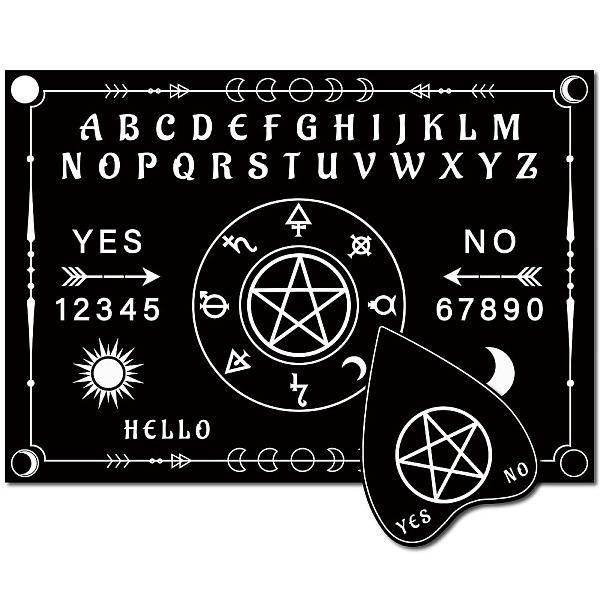 PandaHall Printed Wood Pendulum Dowsing Divination Board Set, Rectangle Talking Board, with Planchette, Star, 11.2~30x9~21x0.5cm, 2pcs/set...
PandaHall Printed Wood Pendulum Dowsing Divination Board Set, Rectangle Talking Board, with Planchette, Star, 11.2~30x9~21x0.5cm, 2pcs/set...