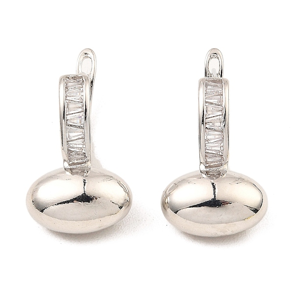 PandaHall Brass with Cubic Zirconia Hoop Earrings, Egg Shape, Platinum, 27x15mm Cubic Zirconia Egg Clear
PandaHall Brass with Cubic Zirconia Hoop Earrings, Egg Shape, Platinum, 27x15mm Cubic Zirconia Egg Clear