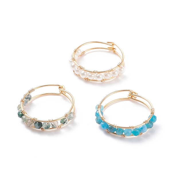 PandaHall 3Pcs 3 Style Natural Apatite & Moss Agate & Shell Pearl Braided Finger Rings, Wire Wrapped Gemstone Jewelry for Women, Mixed Color..., Multicolor
PandaHall 3Pcs 3 Style Natural Apatite & Moss Agate & Shell Pearl Braided Finger Rings, Wire Wrapped Gemstone Jewelry for Women, Mixed Color..., Multicolor