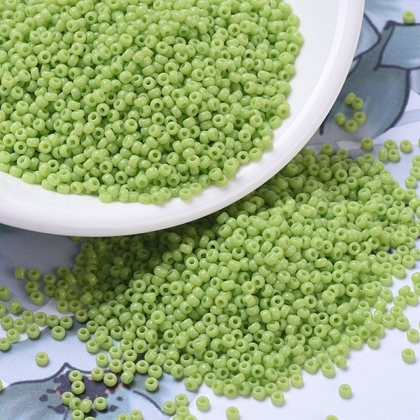 PandaHall MIYUKI Round Rocailles Beads, Japanese Seed Beads, 11/0, (RR416) Opaque Chartreuse, 11/0, 2x1.3mm, Hole: 0.8mm, about 5500pcs/50g..., Green
PandaHall MIYUKI Round Rocailles Beads, Japanese Seed Beads, 11/0, (RR416) Opaque Chartreuse, 11/0, 2x1.3mm, Hole: 0.8mm, about 5500pcs/50g..., Green