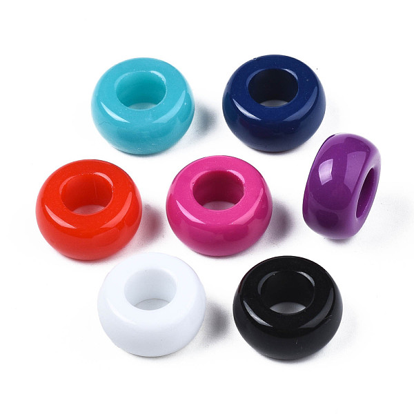 PandaHall Opaque Acrylic European Beads, Large Hole,Ring, Mixed Color, 20x10mm, Hole: 9mm Acrylic Ring Multicolor
PandaHall Opaque Acrylic European Beads, Large Hole,Ring, Mixed Color, 20x10mm, Hole: 9mm Acrylic Ring Multicolor