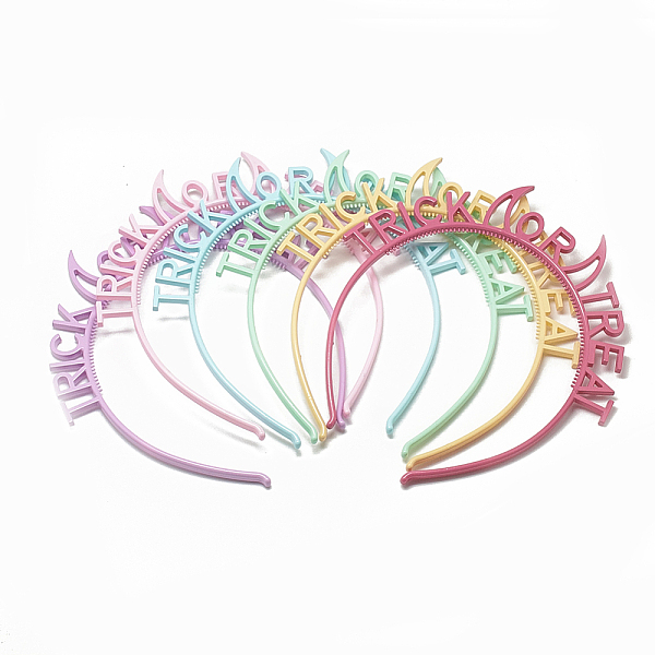 PandaHall Plastic Hair Bands, Trick or Treat, Halloween, Mixed Color, 115~120mm Plastic Multicolor
PandaHall Plastic Hair Bands, Trick or Treat, Halloween, Mixed Color, 115~120mm Plastic Multicolor