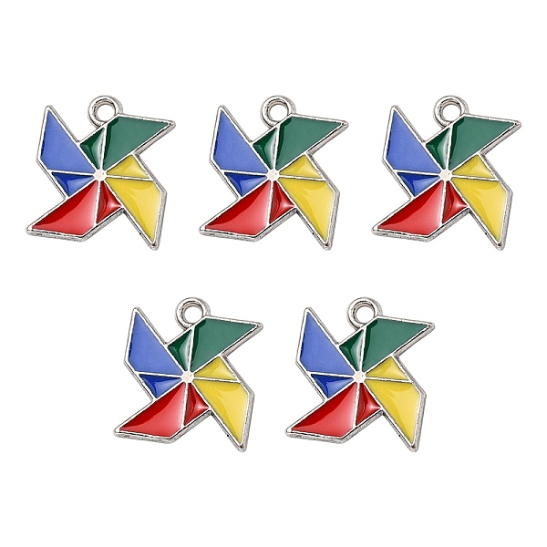 PandaHall Alloy Enamel Pendants, Windmill Charm, Platinum, 17x15x1.2mm, Hole: 2mm Alloy+Enamel Others
PandaHall Alloy Enamel Pendants, Windmill Charm, Platinum, 17x15x1.2mm, Hole: 2mm Alloy+Enamel Others