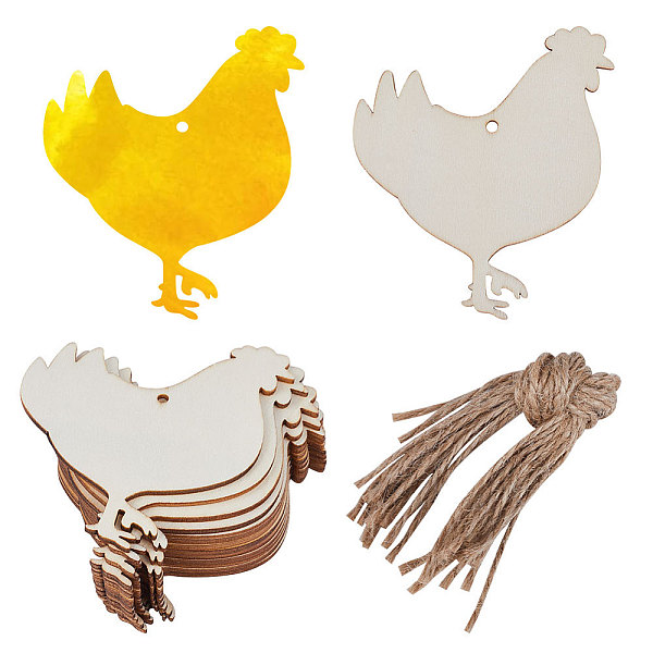 PandaHall GORGECRAFT 20PCS Rooster Wooden Cutout Unfinished Wood Tags Pendants Animal Wood Slices Ornaments Hanging Sets with Hole Ropes for..., Orange
PandaHall GORGECRAFT 20PCS Rooster Wooden Cutout Unfinished Wood Tags Pendants Animal Wood Slices Ornaments Hanging Sets with Hole Ropes for..., Orange