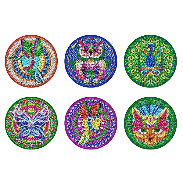 PandaHall DIY Round Coaster Diamond Painting Kits, including Triangle Coaster Holder, Acrylic Board, Resin Rhinestones, Diamond Sticky Pen...
PandaHall DIY Round Coaster Diamond Painting Kits, including Triangle Coaster Holder, Acrylic Board, Resin Rhinestones, Diamond Sticky Pen...
