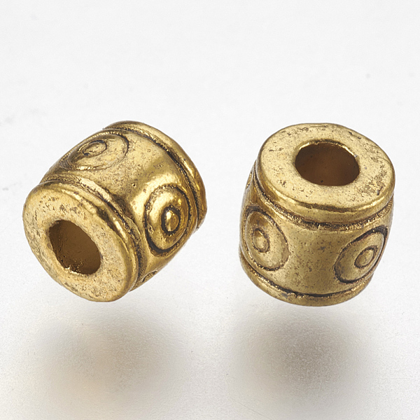 PandaHall Tibetan Style Beads, Zinc Alloy, Cadmium Free & Nickel Free & Lead Free, Column, Antique Golden, 6x6.5mm, Hole: 2~3mm. Alloy...
PandaHall Tibetan Style Beads, Zinc Alloy, Cadmium Free & Nickel Free & Lead Free, Column, Antique Golden, 6x6.5mm, Hole: 2~3mm. Alloy...