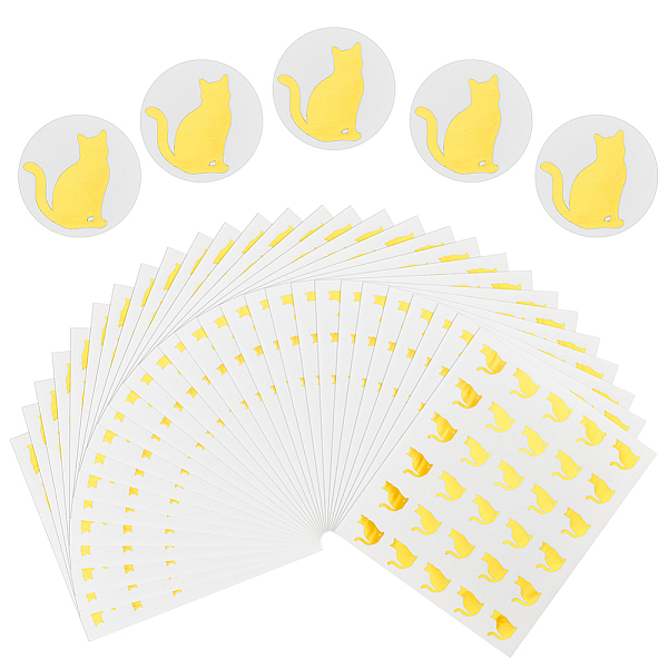 PandaHall Round Dot Paper Sealing Stickers, Self-Adhesive Gift Decals for Packaging, Gold Color, Cat Shape, 150x164x0.2mm, Sticker: 25mm...
PandaHall Round Dot Paper Sealing Stickers, Self-Adhesive Gift Decals for Packaging, Gold Color, Cat Shape, 150x164x0.2mm, Sticker: 25mm...