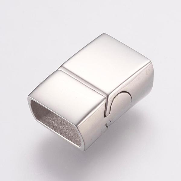 PandaHall 304 Stainless Steel Magnetic Clasps with Glue-in Ends, Smooth Surface, Rectangle, Stainless Steel Color, 19x13x8mm, Hole: 6x11mm...
PandaHall 304 Stainless Steel Magnetic Clasps with Glue-in Ends, Smooth Surface, Rectangle, Stainless Steel Color, 19x13x8mm, Hole: 6x11mm...