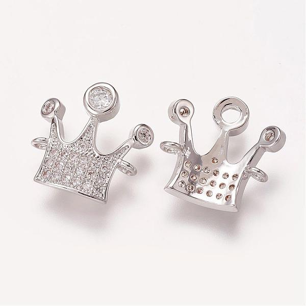 PandaHall Brass Micro Pave Cubic Zirconia Links, Crown, Platinum, 15x15x3mm, Hole: 1mm Brass+Cubic Zirconia Crown
PandaHall Brass Micro Pave Cubic Zirconia Links, Crown, Platinum, 15x15x3mm, Hole: 1mm Brass+Cubic Zirconia Crown