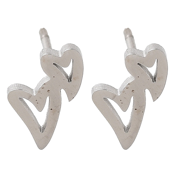PandaHall 304 Stainless Steel Stud Earrings, Heart, Stainless Steel Color, 9x6.5mm 304 Stainless Steel Heart
PandaHall 304 Stainless Steel Stud Earrings, Heart, Stainless Steel Color, 9x6.5mm 304 Stainless Steel Heart