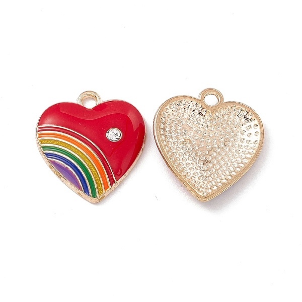 PandaHall Alloy Enamel Pendant, with Rhinestone, Heart with Rainbow Charm, Golden, FireBrick, 20x18x3.5mm, Hole: 2mm Alloy+Enamel Heart Red
PandaHall Alloy Enamel Pendant, with Rhinestone, Heart with Rainbow Charm, Golden, FireBrick, 20x18x3.5mm, Hole: 2mm Alloy+Enamel Heart Red