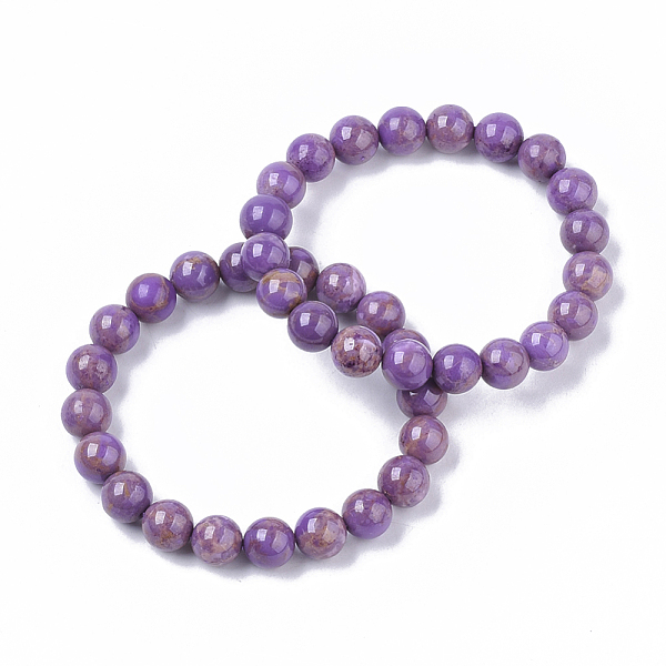 PandaHall Natural Lepidolite/Purple Mica Stone Stretch Bracelets, Round, 2 inch(5~5.2cm), Bead: 10mm Lepidolite
PandaHall Natural Lepidolite/Purple Mica Stone Stretch Bracelets, Round, 2 inch(5~5.2cm), Bead: 10mm Lepidolite