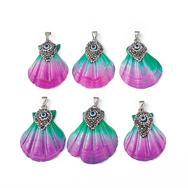 PandaHall Spray Painted Natural Freshwater Shell with Rhinestone Pendants, Rainbow Color Shell Charms with Evil Eye, with Platinum Plated..., Pink
PandaHall Spray Painted Natural Freshwater Shell with Rhinestone Pendants, Rainbow Color Shell Charms with Evil Eye, with Platinum Plated..., Pink