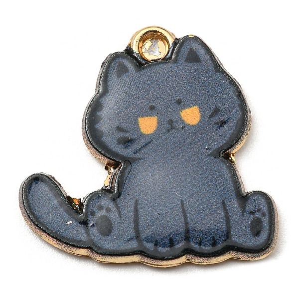 PandaHall Printed Alloy Pendants, Golden, Cadmium Free & Nickel Free & Lead Free, Cat Shape Charms, Black, 20x20x2mm, Hole: 1.6mm Alloy Cat...
PandaHall Printed Alloy Pendants, Golden, Cadmium Free & Nickel Free & Lead Free, Cat Shape Charms, Black, 20x20x2mm, Hole: 1.6mm Alloy Cat...