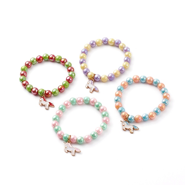 PandaHall Opaque Acrylic Beads Stretch Bracelet for Kids, with Alloy Enamel Unicorn Pendant, Mixed Color, Inner Diameter: 1-3/4 inch(4.5cm)..., Multicolor
PandaHall Opaque Acrylic Beads Stretch Bracelet for Kids, with Alloy Enamel Unicorn Pendant, Mixed Color, Inner Diameter: 1-3/4 inch(4.5cm)..., Multicolor