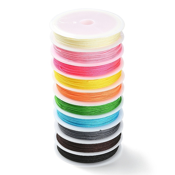 PandaHall 10 Rolls 10 Colors Nylon Beading Thread, Chinese Knot Cord, for Bracelet Making, Mixed Color, 0.8mm, about 10 yards(9.14m)/roll, 1..., Multicolor
PandaHall 10 Rolls 10 Colors Nylon Beading Thread, Chinese Knot Cord, for Bracelet Making, Mixed Color, 0.8mm, about 10 yards(9.14m)/roll, 1..., Multicolor