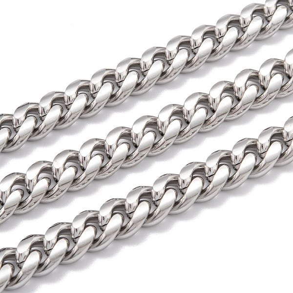 PandaHall 304 Stainless Steel Cuban Link Chain, Unwelded, with Spool, Stainless Steel Color, 9.5x8x3.5mm, 16.4 Feet(5m)/roll 304 Stainless...
PandaHall 304 Stainless Steel Cuban Link Chain, Unwelded, with Spool, Stainless Steel Color, 9.5x8x3.5mm, 16.4 Feet(5m)/roll 304 Stainless...