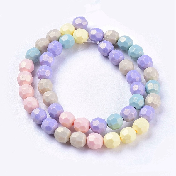 PandaHall Spray Painted Resin Beads Strands, Faceted, Rubberized Style, Round, Mixed Color, 8x7.6mm, Hole: 1.2mm, about 45pcs/Strand..., Multicolor
PandaHall Spray Painted Resin Beads Strands, Faceted, Rubberized Style, Round, Mixed Color, 8x7.6mm, Hole: 1.2mm, about 45pcs/Strand..., Multicolor