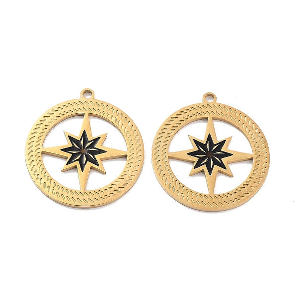 PandaHall Ion Plating(IP) 304 Stainless Steel Pendants, with Enamel, Flat Round with Star Charm, Golden, Black, 30.5x28x1.5mm, Hole: 2.2mm...
PandaHall Ion Plating(IP) 304 Stainless Steel Pendants, with Enamel, Flat Round with Star Charm, Golden, Black, 30.5x28x1.5mm, Hole: 2.2mm...