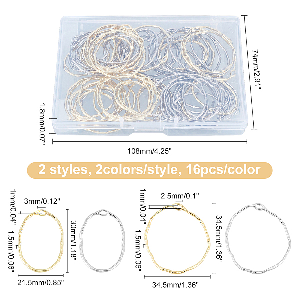 PandaHall CHGCRAFT 64Pcs 2 Styles Oval Shape Open Back Bezel Pendants Hollow Frame Alloy Open Bezel Charm Resin Bezel Earring Frame Epoxy...
PandaHall CHGCRAFT 64Pcs 2 Styles Oval Shape Open Back Bezel Pendants Hollow Frame Alloy Open Bezel Charm Resin Bezel Earring Frame Epoxy...