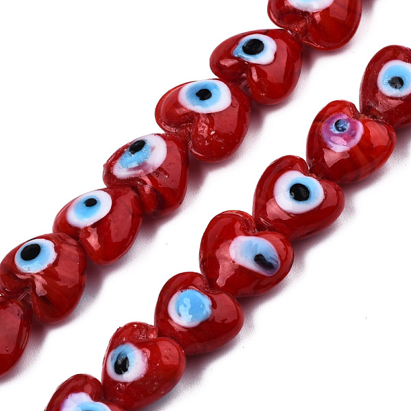 PandaHall Handmade Evil Eye Lampwork Beads Strands, Heart, Dark Red, 12~12.5x12~13x7.5mm, Hole: 1.2mm, about 33pcs/strand, 14.76 inch...
PandaHall Handmade Evil Eye Lampwork Beads Strands, Heart, Dark Red, 12~12.5x12~13x7.5mm, Hole: 1.2mm, about 33pcs/strand, 14.76 inch...