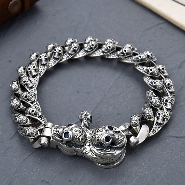 PandaHall Tibetan Style Alloy Skull Link Chain Bracelet Men, Antique Silver, 8-5/8 inch(22cm) Alloy Skull
PandaHall Tibetan Style Alloy Skull Link Chain Bracelet Men, Antique Silver, 8-5/8 inch(22cm) Alloy Skull