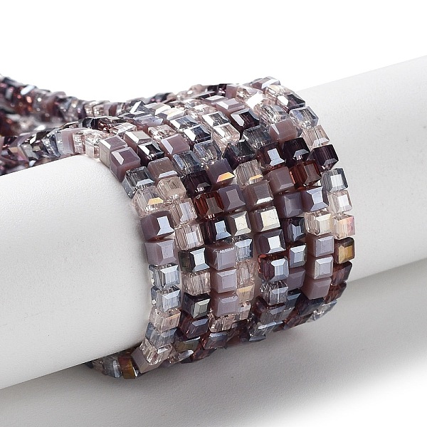 PandaHall Gradient Color Electroplate Glass Bead Strands, Segmented Multi-color, AB Color Plated, Faceted, Cube, Old Rose, 2.5x2.5x2.5mm...
PandaHall Gradient Color Electroplate Glass Bead Strands, Segmented Multi-color, AB Color Plated, Faceted, Cube, Old Rose, 2.5x2.5x2.5mm...