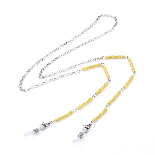 PandaHall Eyeglasses Chains, Neck Strap for Eyeglasses, with Brass Rolo Chains, Glass Seed Beads, 304 Stainless Steel Lobster Claw Clasps..., Yellow
PandaHall Eyeglasses Chains, Neck Strap for Eyeglasses, with Brass Rolo Chains, Glass Seed Beads, 304 Stainless Steel Lobster Claw Clasps..., Yellow