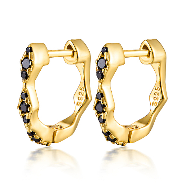 PandaHall 925 Sterling Silver Hoop Earrings, with Rhinestone and S925 Stamp, Golden, 2mm Cubic Zirconia
PandaHall 925 Sterling Silver Hoop Earrings, with Rhinestone and S925 Stamp, Golden, 2mm Cubic Zirconia