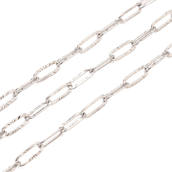 PandaHall 3.28 Feet 304 Stainless Steel Textured Paperclip Chains, Drawn Elongated Cable Chains, Soldered, Stainless Steel Color...
PandaHall 3.28 Feet 304 Stainless Steel Textured Paperclip Chains, Drawn Elongated Cable Chains, Soldered, Stainless Steel Color...