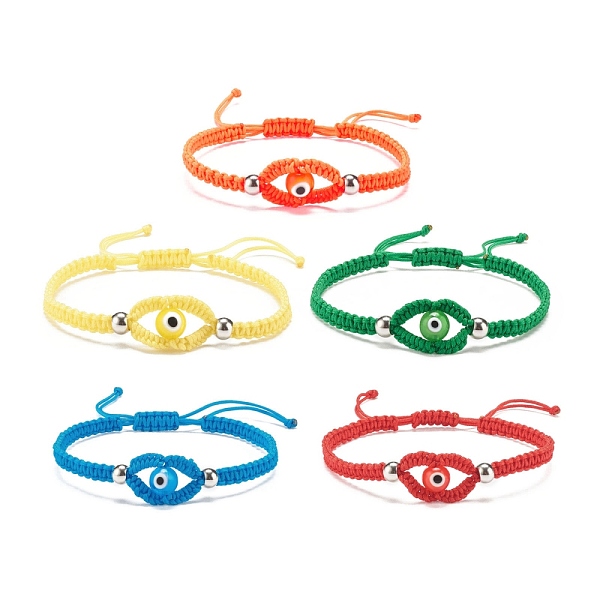 PandaHall Lampwork Evil Eye Braided Bead Bracelet, Adjustable Friendship Bracelet for Women, Mixed Color, Inner Diameter: 2-1/8~3-1/2 inch..., Multicolor
PandaHall Lampwork Evil Eye Braided Bead Bracelet, Adjustable Friendship Bracelet for Women, Mixed Color, Inner Diameter: 2-1/8~3-1/2 inch..., Multicolor