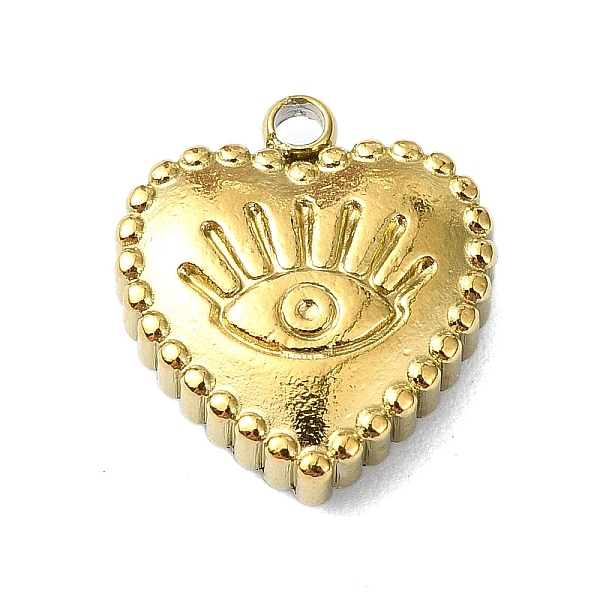 PandaHall Ion Plating(IP) 304 Stainless Steel Pendants, Heart with Eye Charm, Real 18K Gold Plated, 14x12x4mm, Hole: 1.4mm 304 Stainless...
PandaHall Ion Plating(IP) 304 Stainless Steel Pendants, Heart with Eye Charm, Real 18K Gold Plated, 14x12x4mm, Hole: 1.4mm 304 Stainless...