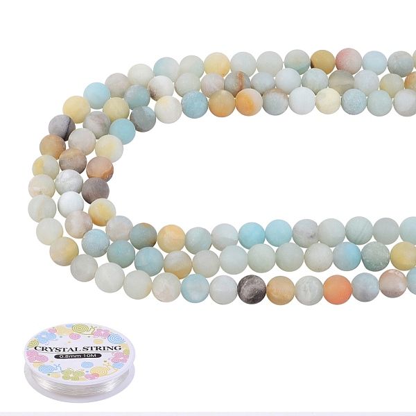 PandaHall DIY Bracelet Making Kits, 3 Strands Frosted Natural Amazonite Round Bead Strands, Elastic Thread, Beads: 3strands Amazonite
PandaHall DIY Bracelet Making Kits, 3 Strands Frosted Natural Amazonite Round Bead Strands, Elastic Thread, Beads: 3strands Amazonite