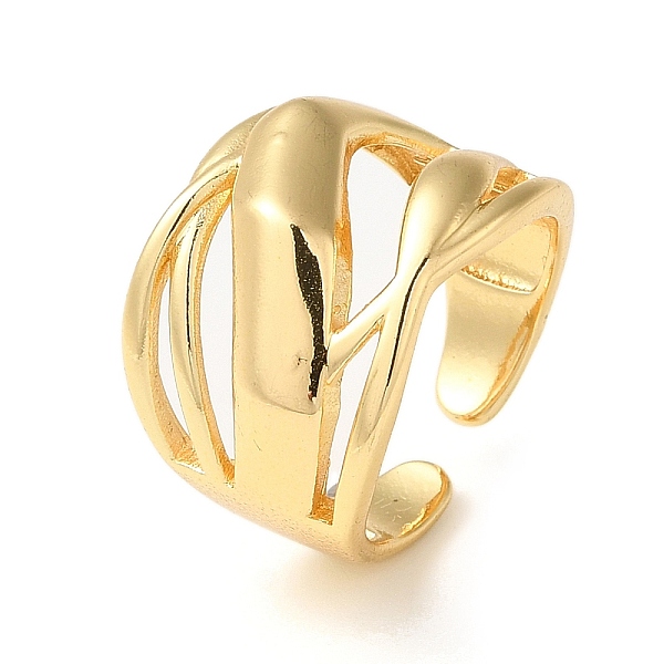 PandaHall Rack Plating Brass Hollow Open Cuff Rings for Women, Real 18K Gold Plated, US Size 7 1/2(17.7mm) Brass
PandaHall Rack Plating Brass Hollow Open Cuff Rings for Women, Real 18K Gold Plated, US Size 7 1/2(17.7mm) Brass