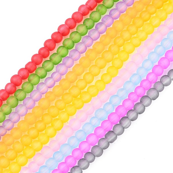 PandaHall Frosted Glass Bead Strands, Round, Mixed Color, 4mm, Hole: 1.1~1.6mm, about 200pcs/strand, 31.4 inch Glass Round Multicolor
PandaHall Frosted Glass Bead Strands, Round, Mixed Color, 4mm, Hole: 1.1~1.6mm, about 200pcs/strand, 31.4 inch Glass Round Multicolor
