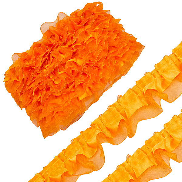 PandaHall GORGECRAFT 11 Yards 2-Layer Satin Organza Lace Edge Trim Pleated Ruffle Chiffon Ribbon Gathered Edging Trimmings Fabric for Cloth..., Orange
PandaHall GORGECRAFT 11 Yards 2-Layer Satin Organza Lace Edge Trim Pleated Ruffle Chiffon Ribbon Gathered Edging Trimmings Fabric for Cloth..., Orange