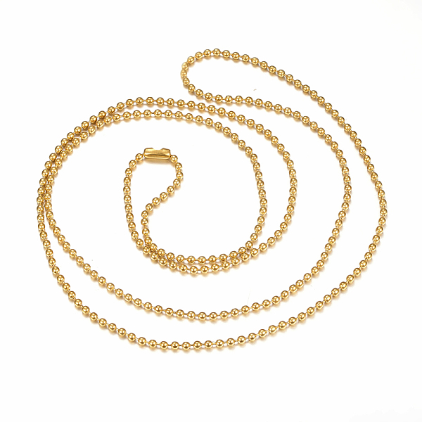 PandaHall 304 Stainless Steel Ball Chain Necklaces Making, Round, Golden, 29.5 inch(75cm), 2mm 304 Stainless Steel
PandaHall 304 Stainless Steel Ball Chain Necklaces Making, Round, Golden, 29.5 inch(75cm), 2mm 304 Stainless Steel