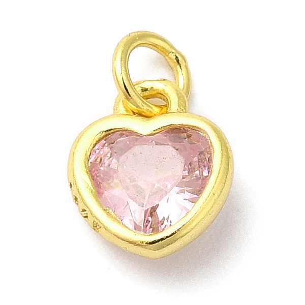 PandaHall 925 Sterling Silver Birthstone Charms, with Single Cubic Zirconia, Heart, Golden, with Jump Ring, Pink, 6x5x2mm, Hole: 2.5mm Cubic...
PandaHall 925 Sterling Silver Birthstone Charms, with Single Cubic Zirconia, Heart, Golden, with Jump Ring, Pink, 6x5x2mm, Hole: 2.5mm Cubic...
