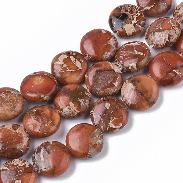 PandaHall Natural Imperial Jasper Beads Strands, Dyed, Flat Round, Chocolate, 12x6mm, Hole: 1.2mm, about 32~34pcs/Strand, 15.35 inch~15.94..., Brown
PandaHall Natural Imperial Jasper Beads Strands, Dyed, Flat Round, Chocolate, 12x6mm, Hole: 1.2mm, about 32~34pcs/Strand, 15.35 inch~15.94..., Brown
