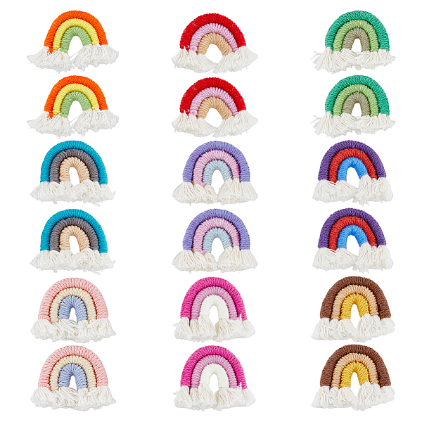 PandaHall DICOSMETIC 18Pcs 9 Colors Polycotton(Polyester Cotton) Rainbow Wall Hanging, Macrame Woven Rainbow, Mixed Color, 37~43x39~44x8~9mm..., Multicolor
PandaHall DICOSMETIC 18Pcs 9 Colors Polycotton(Polyester Cotton) Rainbow Wall Hanging, Macrame Woven Rainbow, Mixed Color, 37~43x39~44x8~9mm..., Multicolor