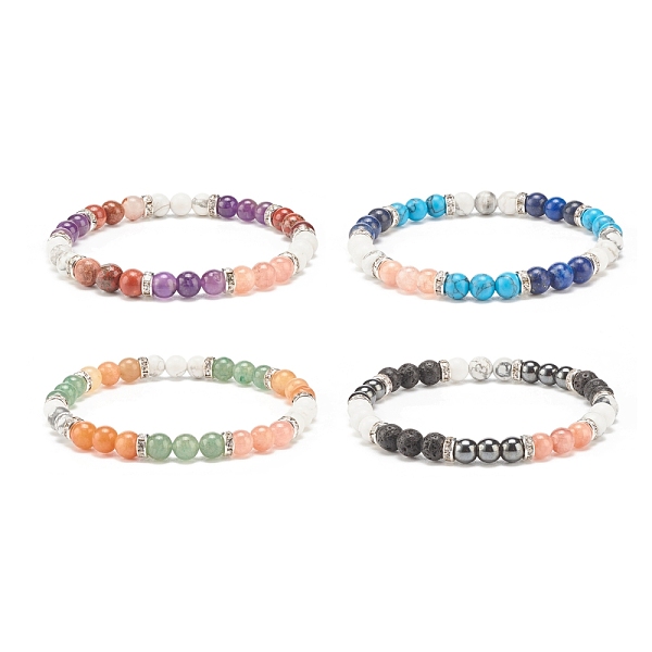 PandaHall Natural & Synthetic Mixed Gemstone Round Beaded Stretch Bracelet for Women , Inner Diameter: 2-1/8 inch(5.5cm) Mixed Stone Clear
PandaHall Natural & Synthetic Mixed Gemstone Round Beaded Stretch Bracelet for Women , Inner Diameter: 2-1/8 inch(5.5cm) Mixed Stone Clear
