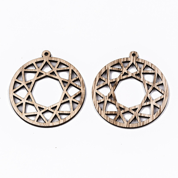 PandaHall Unfinished Hollow Wood Big Pendants, Undyed, Laser Cut Wood Shapes, Flat Round, Antique White, 54x49.5x2.5mm, Hole: 2mm Wood Flat...
PandaHall Unfinished Hollow Wood Big Pendants, Undyed, Laser Cut Wood Shapes, Flat Round, Antique White, 54x49.5x2.5mm, Hole: 2mm Wood Flat...