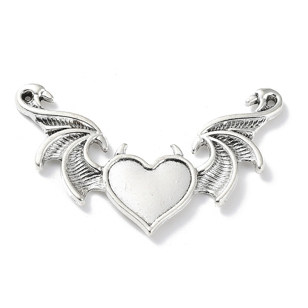 PandaHall Alloy Cabochon Connector Settings, Heart with Wings, Antique Silver, Tray: 11.5x16mm, 35x53x2.5mm, Hole: 1.2mm Alloy Heart
PandaHall Alloy Cabochon Connector Settings, Heart with Wings, Antique Silver, Tray: 11.5x16mm, 35x53x2.5mm, Hole: 1.2mm Alloy Heart