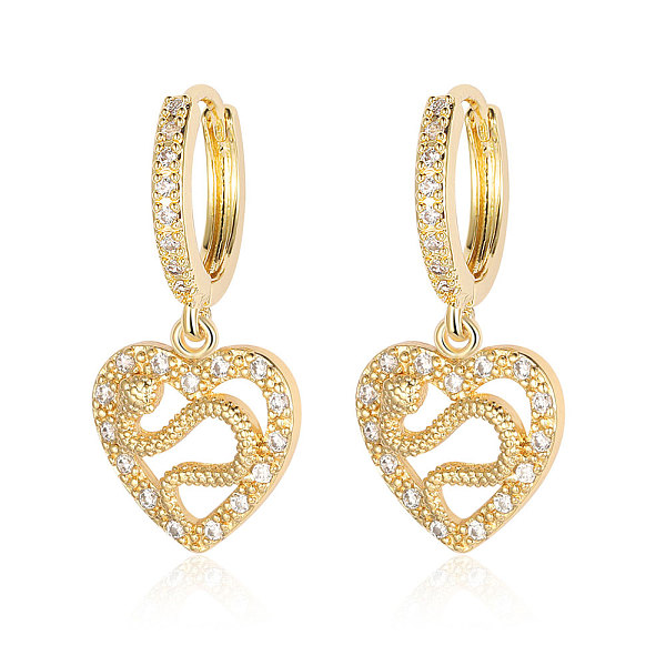 PandaHall Brass Micro Pave Clear Cubic Zirconia Hoop Earrings, Hollow Heart with Snake Dangle Earrings for Women, Real 18K Gold Plated...
PandaHall Brass Micro Pave Clear Cubic Zirconia Hoop Earrings, Hollow Heart with Snake Dangle Earrings for Women, Real 18K Gold Plated...