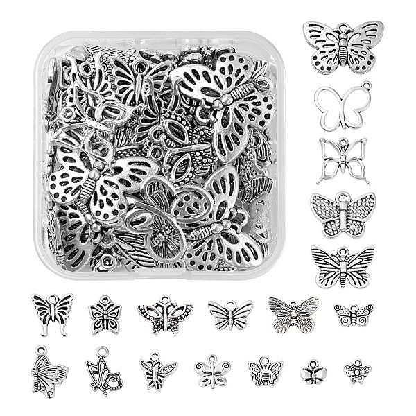 PandaHall 72Pcs 18 Style Tibetan Style Alloy Pendants, Butterfly, Antique Silver, 4pcs/style Alloy Butterfly
PandaHall 72Pcs 18 Style Tibetan Style Alloy Pendants, Butterfly, Antique Silver, 4pcs/style Alloy Butterfly