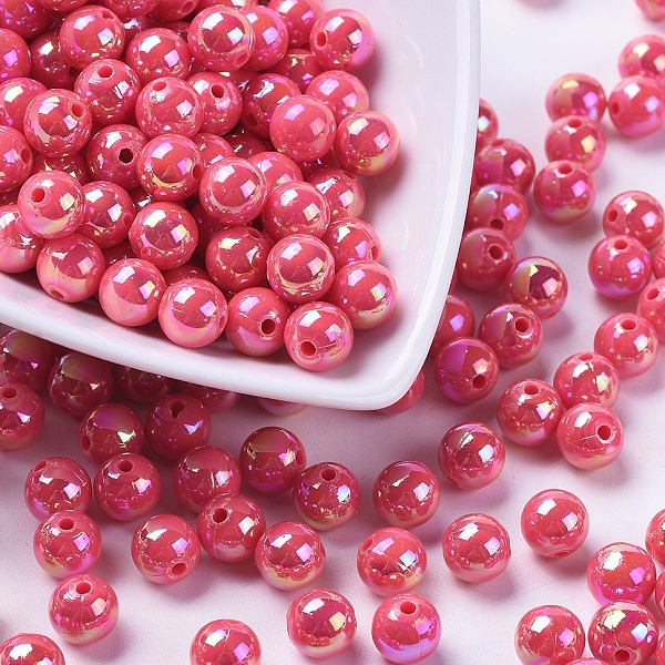 PandaHall Eco-Friendly Poly Styrene Acrylic Beads, AB Color Plated, Round, Fuchsia, 8mm, Hole: 1mm, about 2000pcs/500g Acrylic Round Pink
PandaHall Eco-Friendly Poly Styrene Acrylic Beads, AB Color Plated, Round, Fuchsia, 8mm, Hole: 1mm, about 2000pcs/500g Acrylic Round Pink