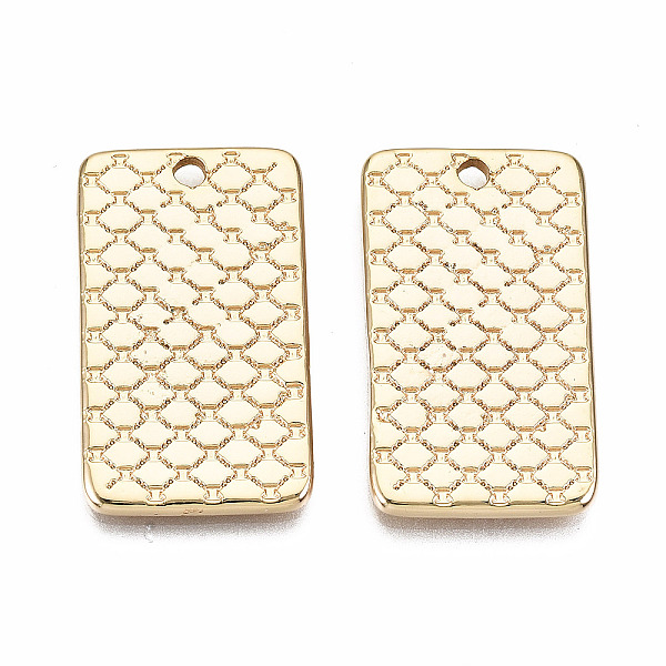 PandaHall Brass Pendants, Nickel Free, Textured Rectangle, Real 18K Gold Plated, 28.5x11.5x2mm, Hole: 2mm Brass Rectangle
PandaHall Brass Pendants, Nickel Free, Textured Rectangle, Real 18K Gold Plated, 28.5x11.5x2mm, Hole: 2mm Brass Rectangle